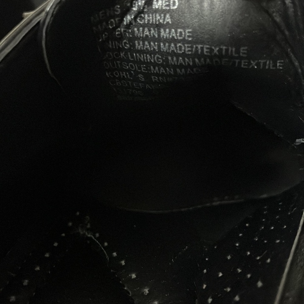 Croft & Barrow Men’s Black Dress Shoes sz 10.5 - Picture 6 of 7